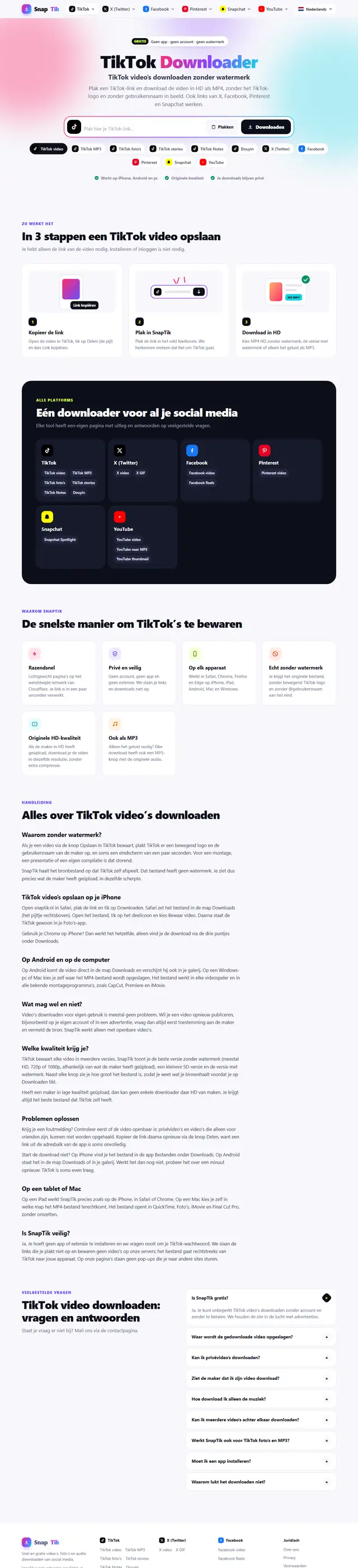 Multi-Platform Video Downloader Script preview