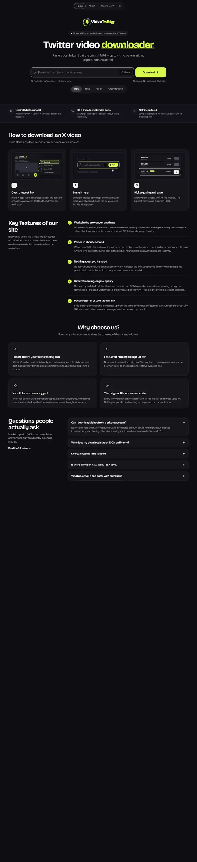 X (Twitter) Video Downloader Script preview